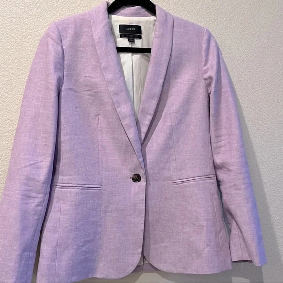 J.Crew Parke blazer in stretch linen size 6 (lilac color) - Picture 2 of 10